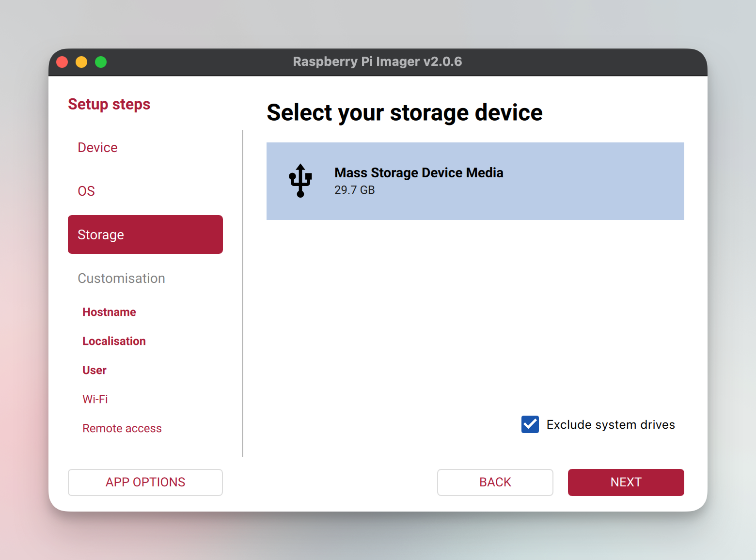 storage choose